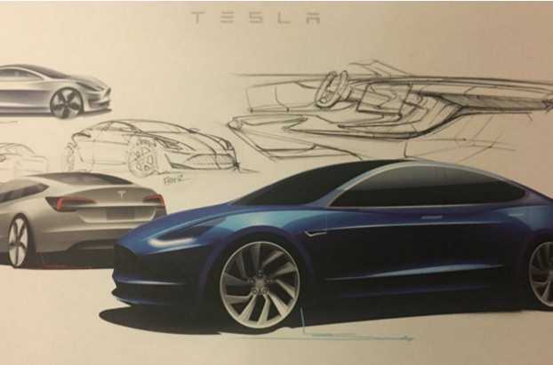 mock up of the Model 3